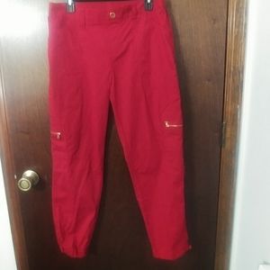Rafaella comfort cargo pants: Red, Size 8 (NWOT)